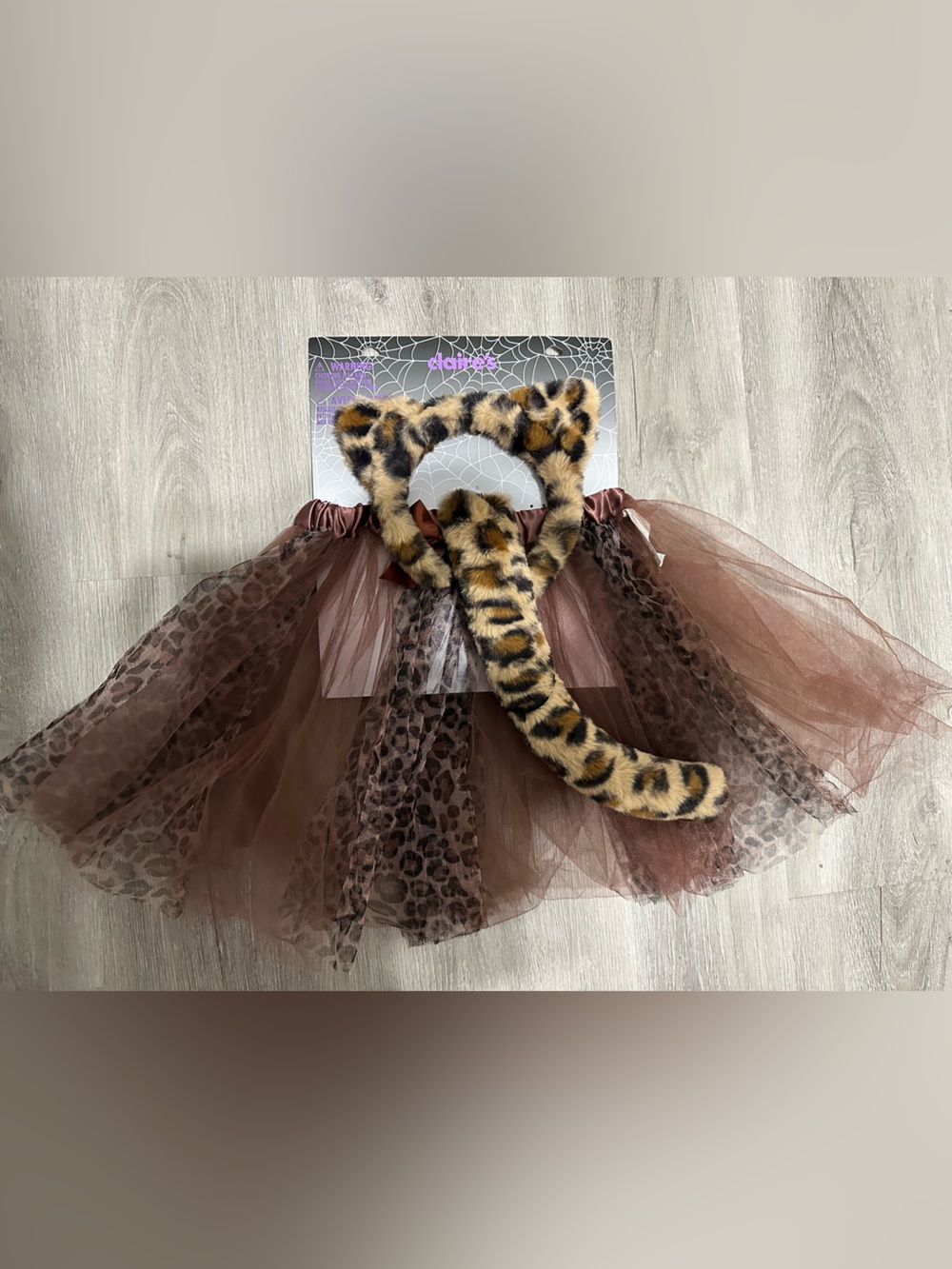 Claire's Leopard Cat Costume Set - Brown & Tan